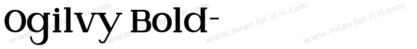 Ogilvy Bold字体转换